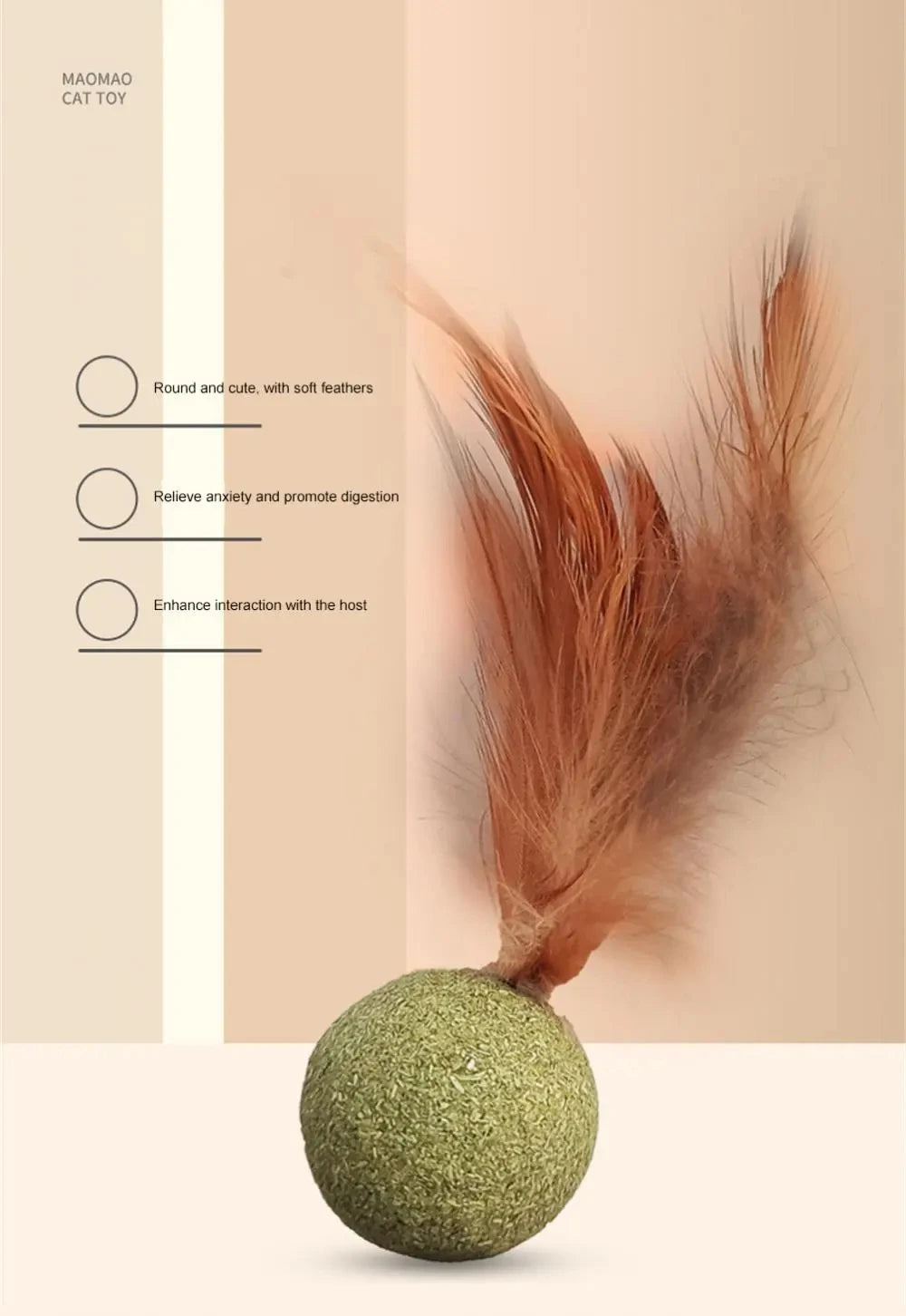 Edible Catnip Ball – Fun & Teeth Cleaning Toy for Cats
