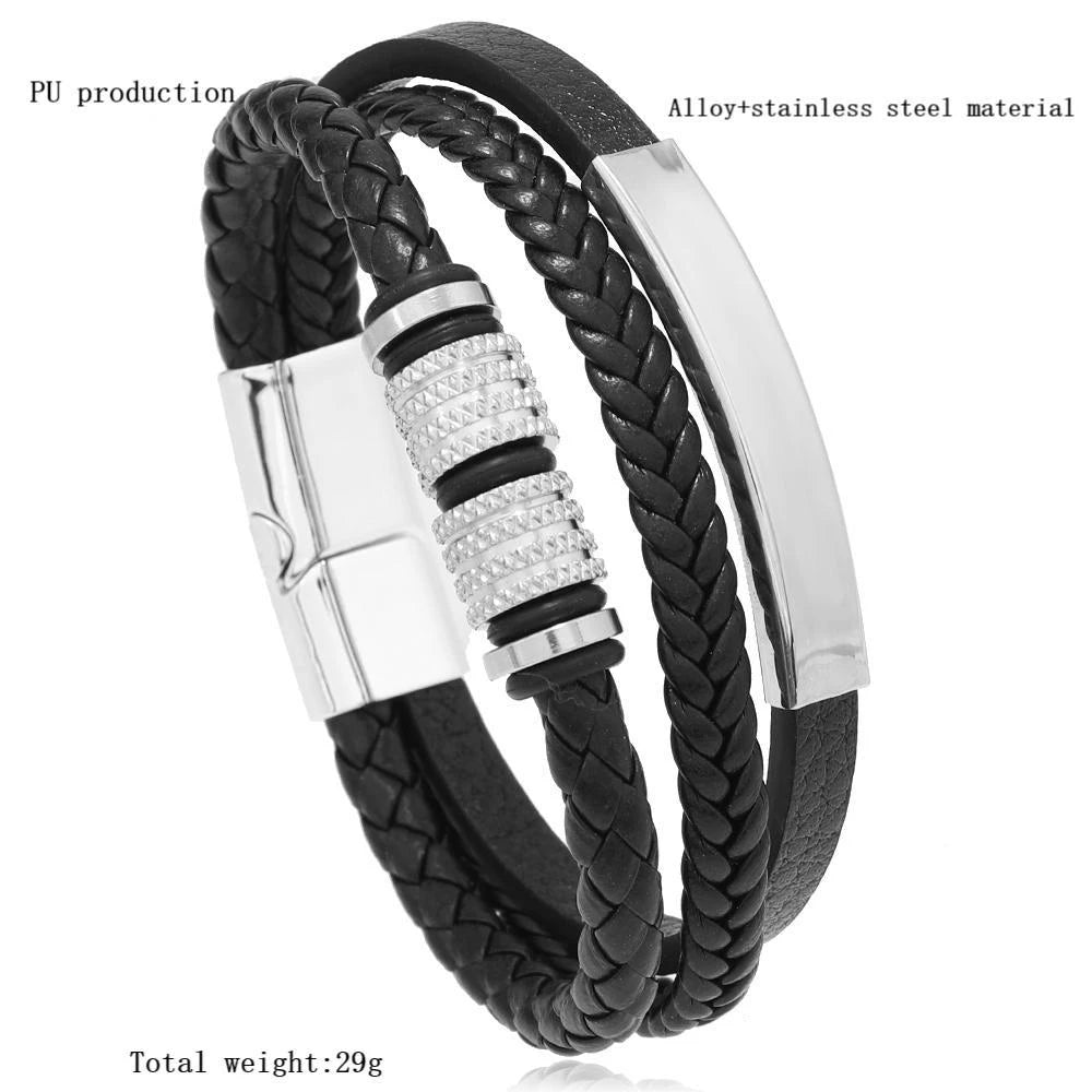 To My Son – Forever Linked Woven Leather Bracelet