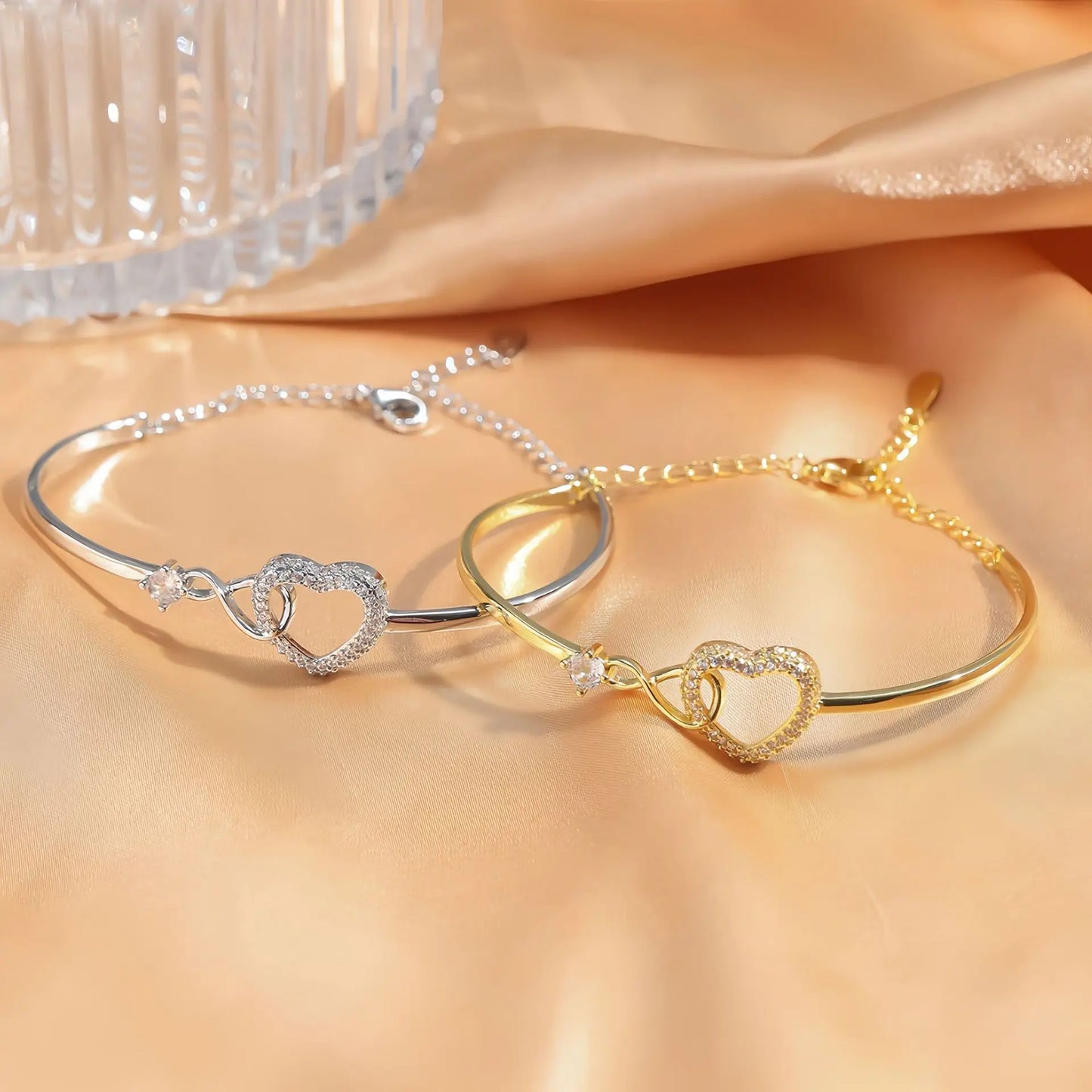 To My Daughter – Infinity Heart Bracelet with Gift Box
