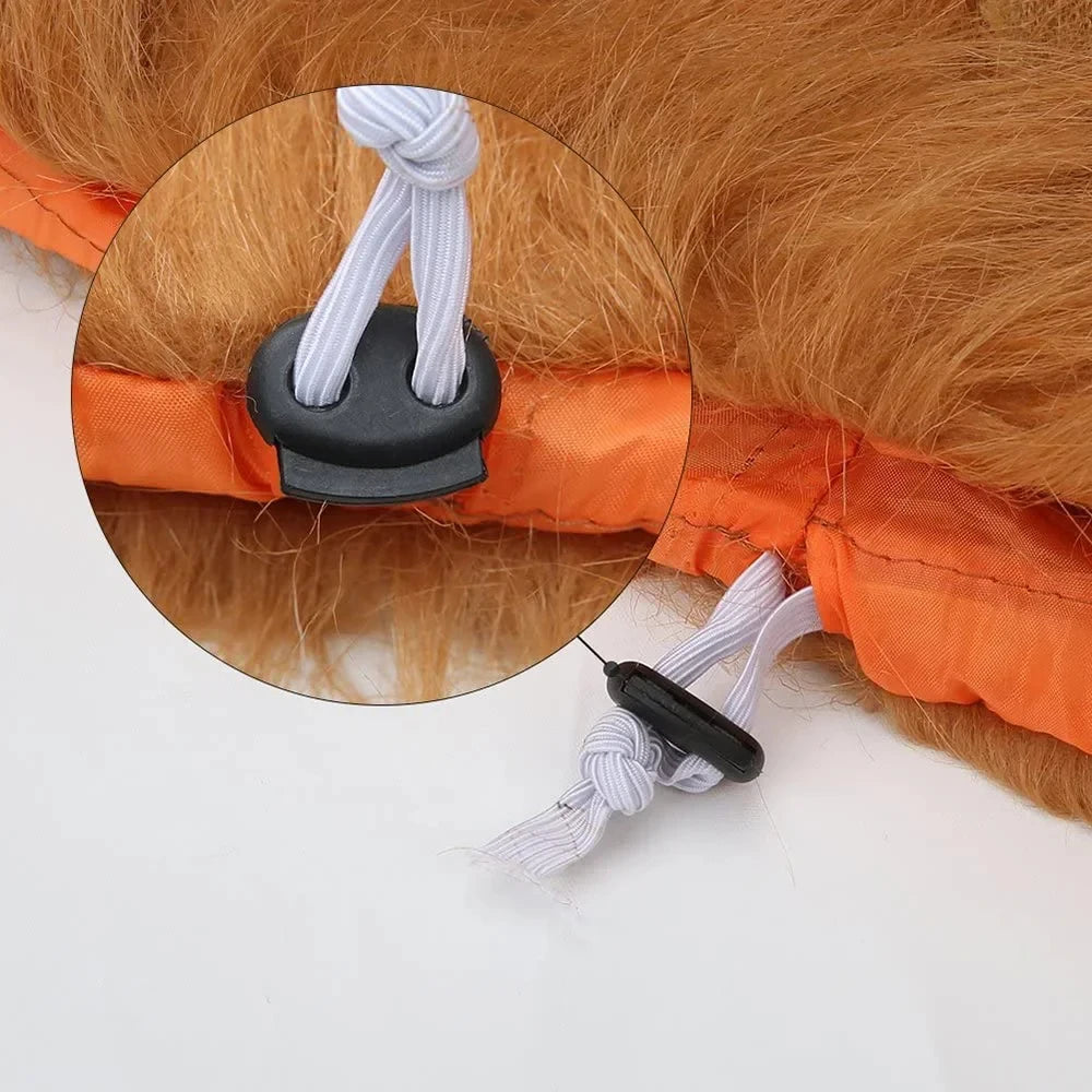 Lion Mane Dog Costume – Realistic Wig with Ears