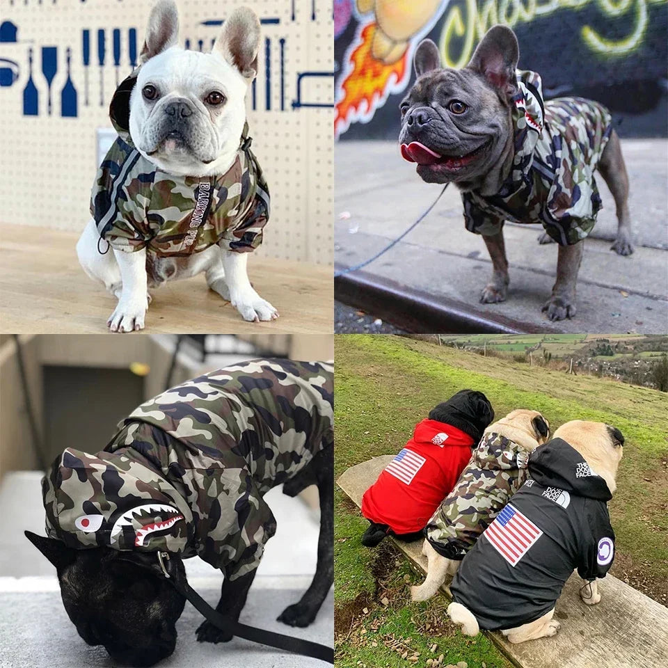 Dog Raincoat Hoodie – Windproof Jacket for Small Breeds