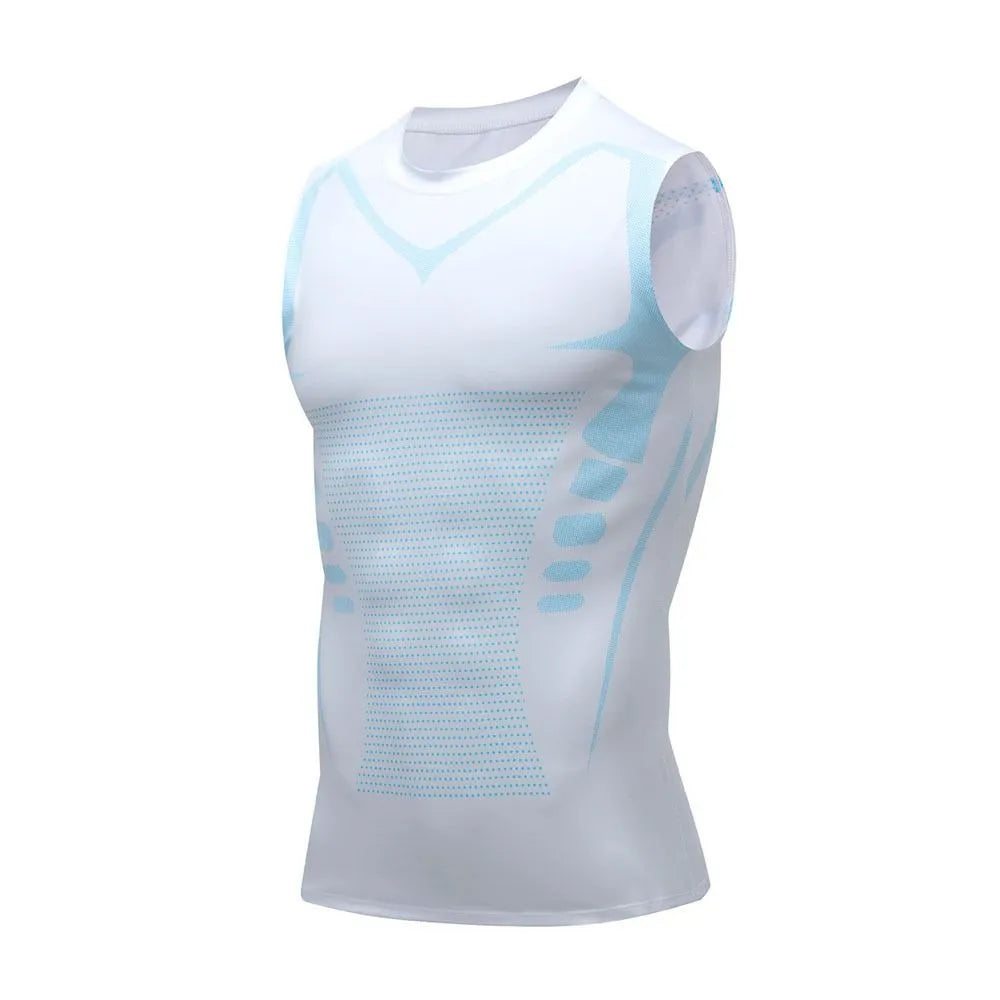 Ionic Shaping Vest Men Sport Vests Breathable Slim Sleeveless Fitness Top Compression Layer Tighten And Strengthen Chest Muscles