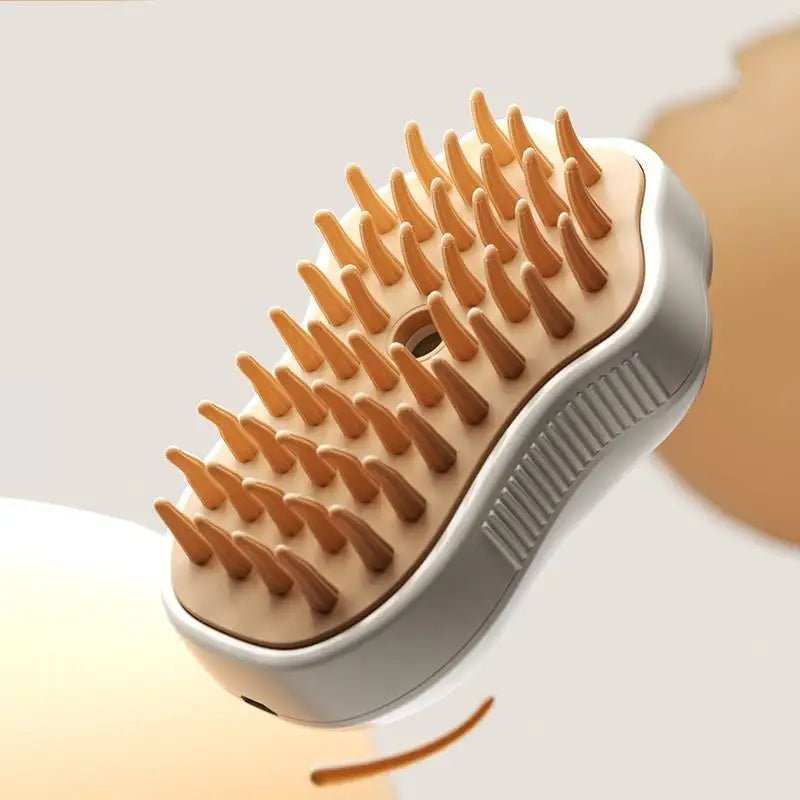 3-in-1 Steam Cat Brush – Grooming, Massage & Hair Removal