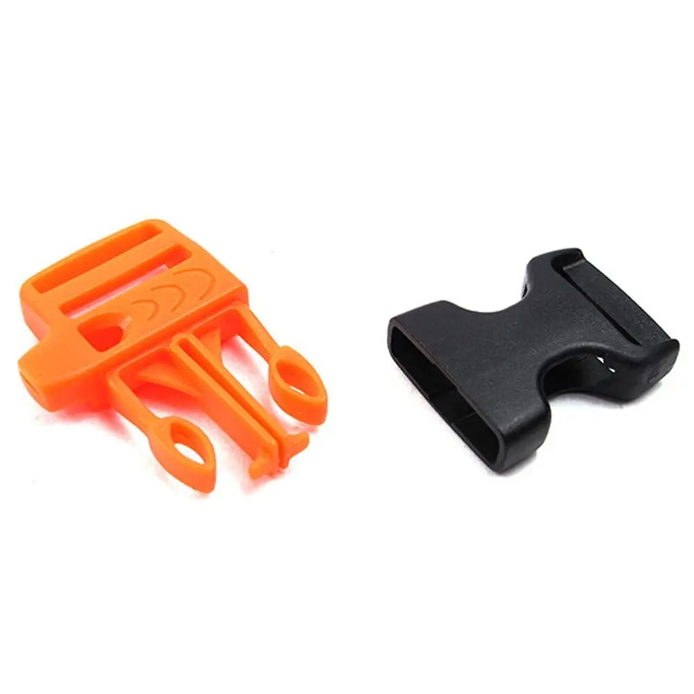 5PCS 20mm Side Release Buckle Curved Emergency Survival Whistle Buckle 550 Paracord Bracelet Strap Buckles Backpack Parts Tool