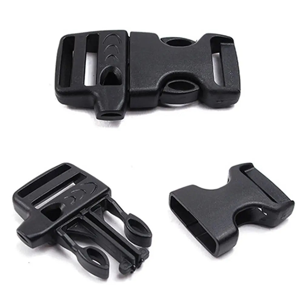 5PCS 20mm Side Release Buckle Curved Emergency Survival Whistle Buckle 550 Paracord Bracelet Strap Buckles Backpack Parts Tool
