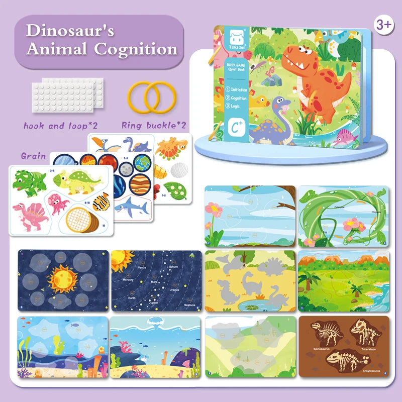 Montessori Busy Book – Early Learning Sticker Activity for Toddlers