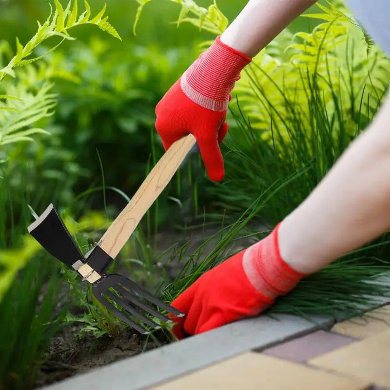 Weeding Artifact Dual Purpose Stand up Weeder Puller Tool Garden Hoe Tools with Comfortable Hand Agricultural Bonsai Tool