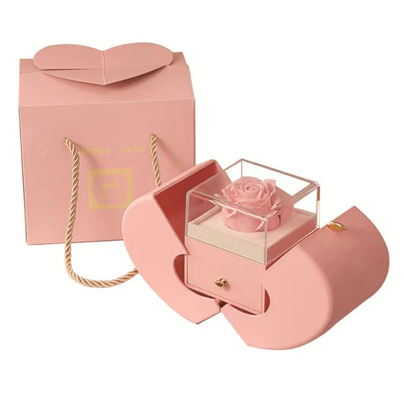 To My Daughter – Four-Leaf Clover Necklace with Eternal Rose Gift Box
