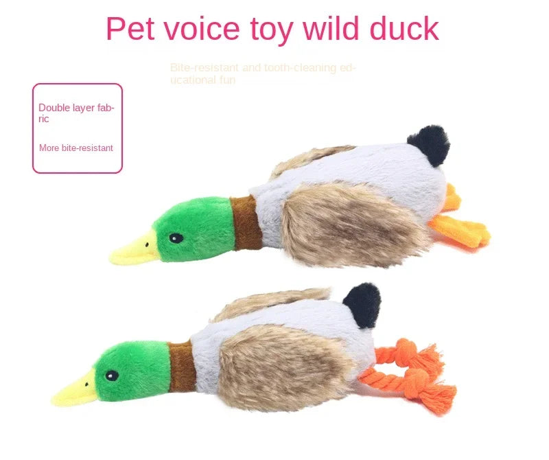 Squeaky Plush Duck Toy for Dogs