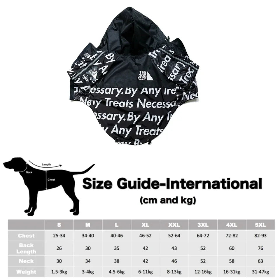 Dog Raincoat Hoodie – Windproof Jacket for Small Breeds