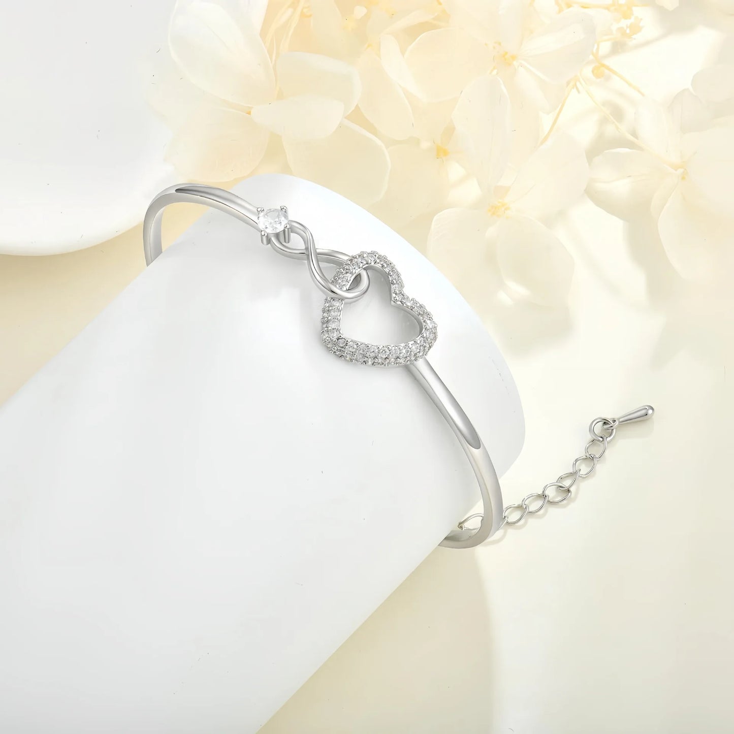 To My Daughter – Infinity Heart Bracelet with Gift Box