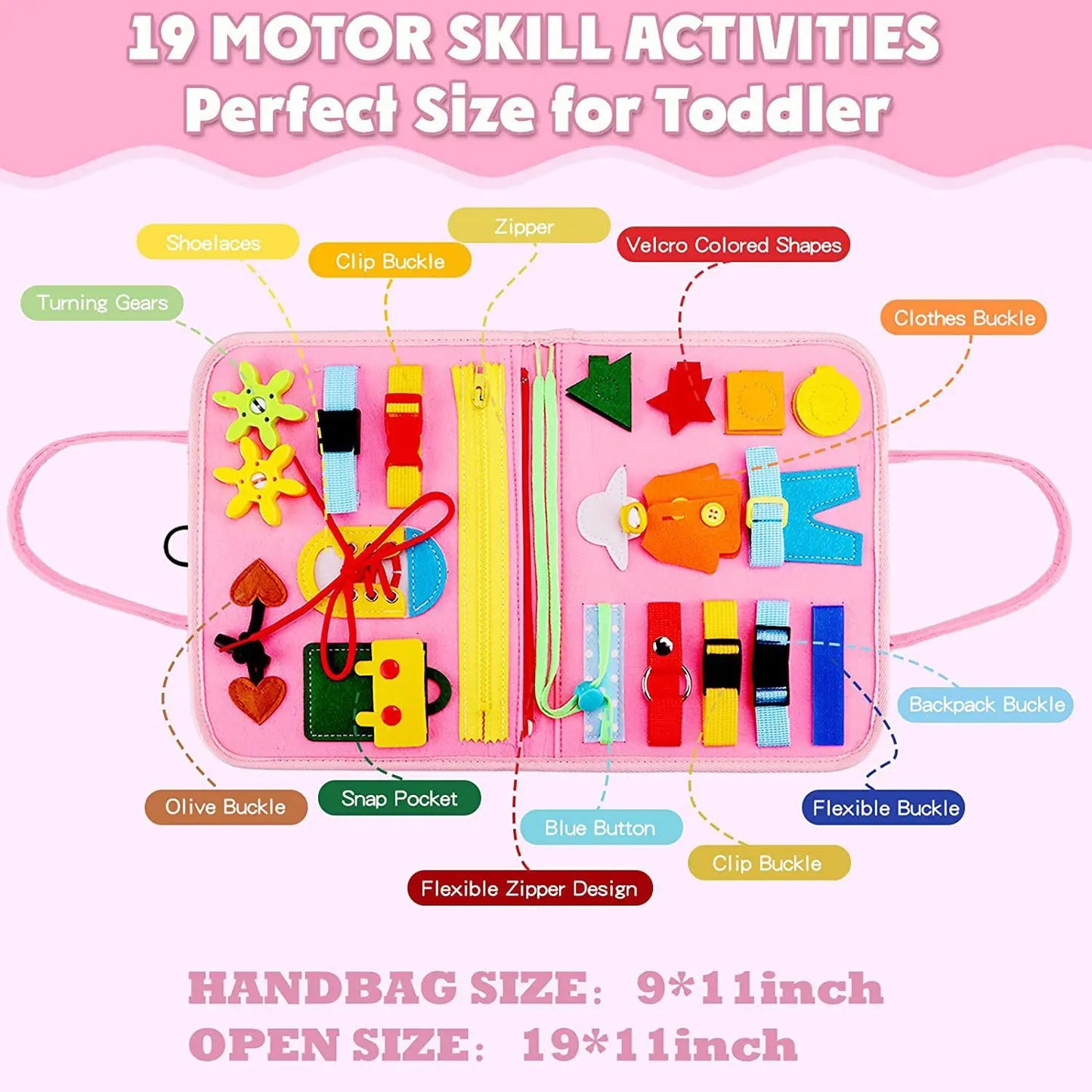 Montessori Busy Board – Early Learning & Motor Skills Toy for Toddlers