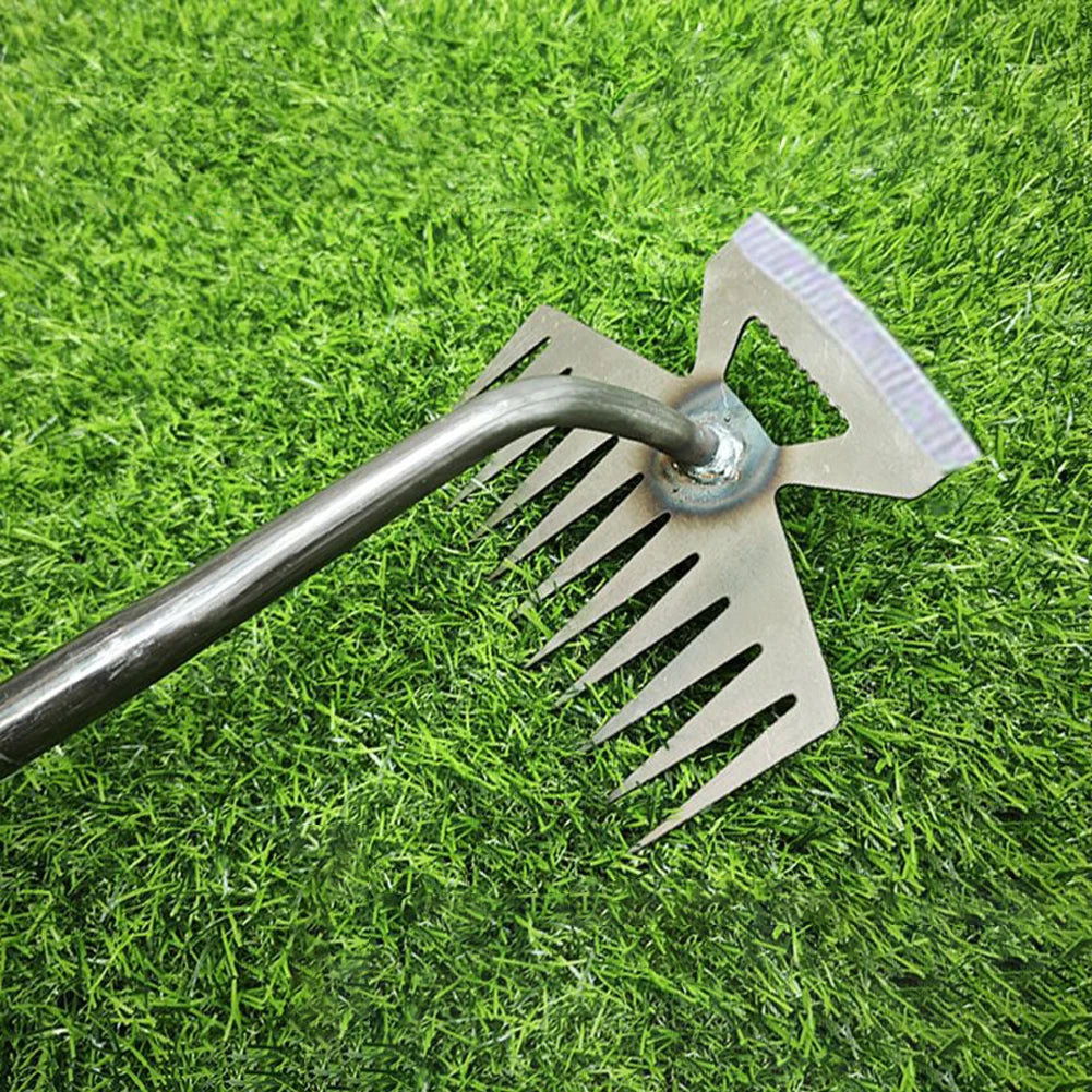 2-in-1 Manganese Steel Hand Weeder Multifunctional Garden Rake Agricultural Weed Puller Shovel Grass Rooting Soil Loosening Tool
