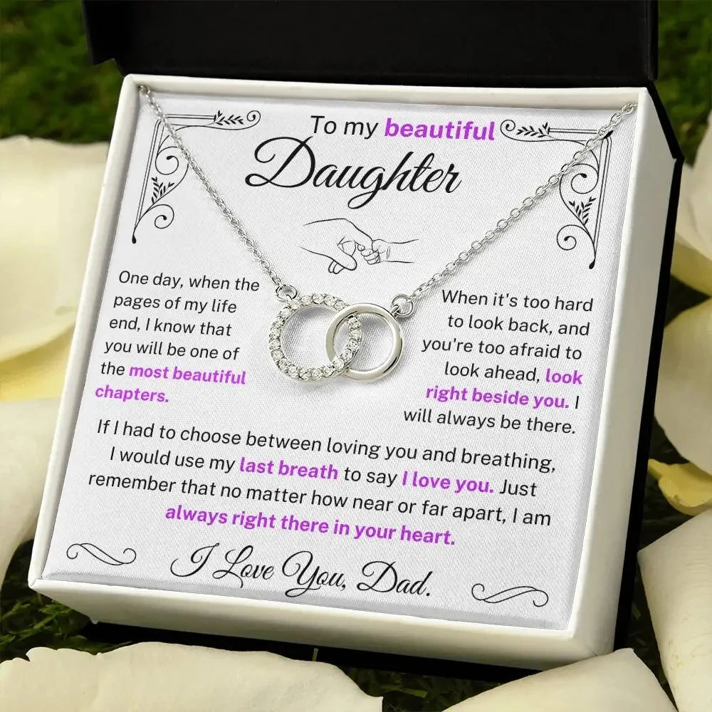 To My Beautiful Daughter – Lucky Clover Necklace with Gift Box