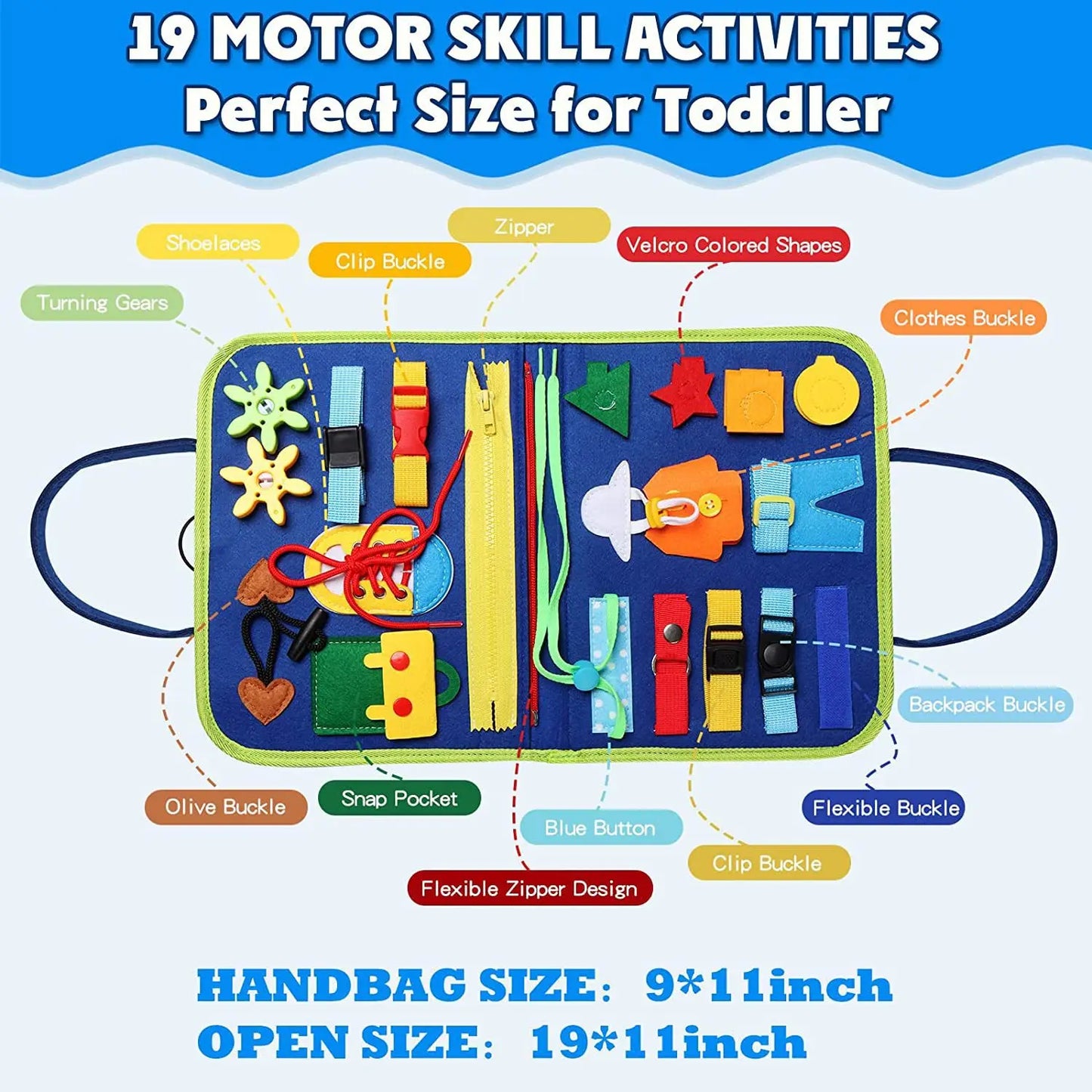Montessori Busy Board – Early Learning & Motor Skills Toy for Toddlers