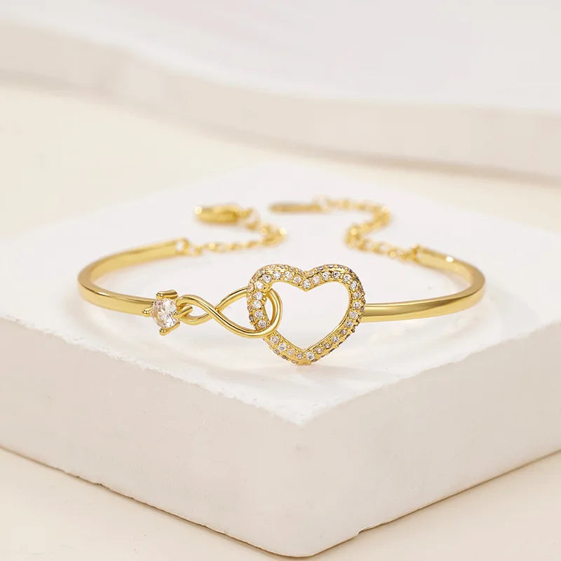 To My Daughter – Infinity Heart Bracelet with Gift Box