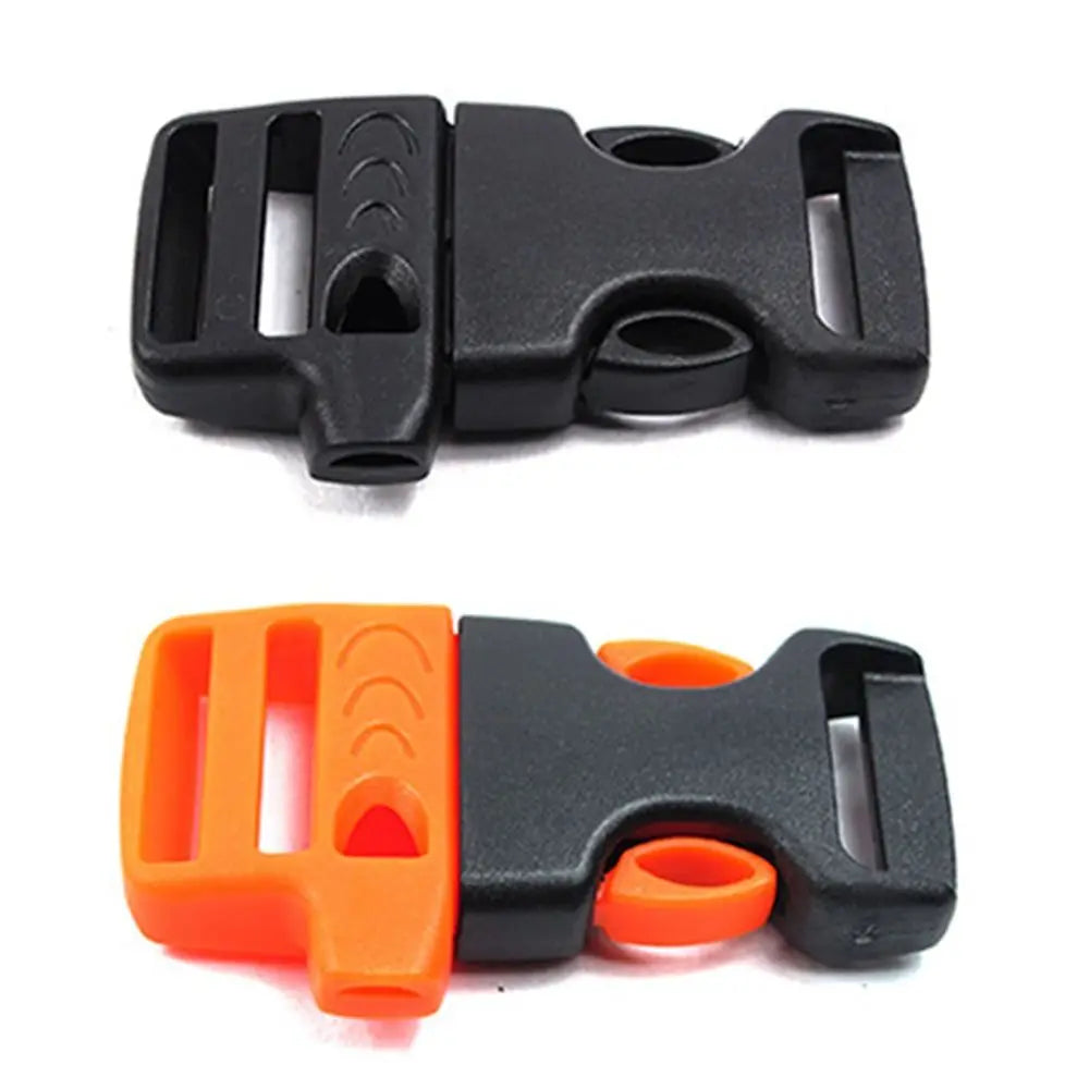 5PCS 20mm Side Release Buckle Curved Emergency Survival Whistle Buckle 550 Paracord Bracelet Strap Buckles Backpack Parts Tool