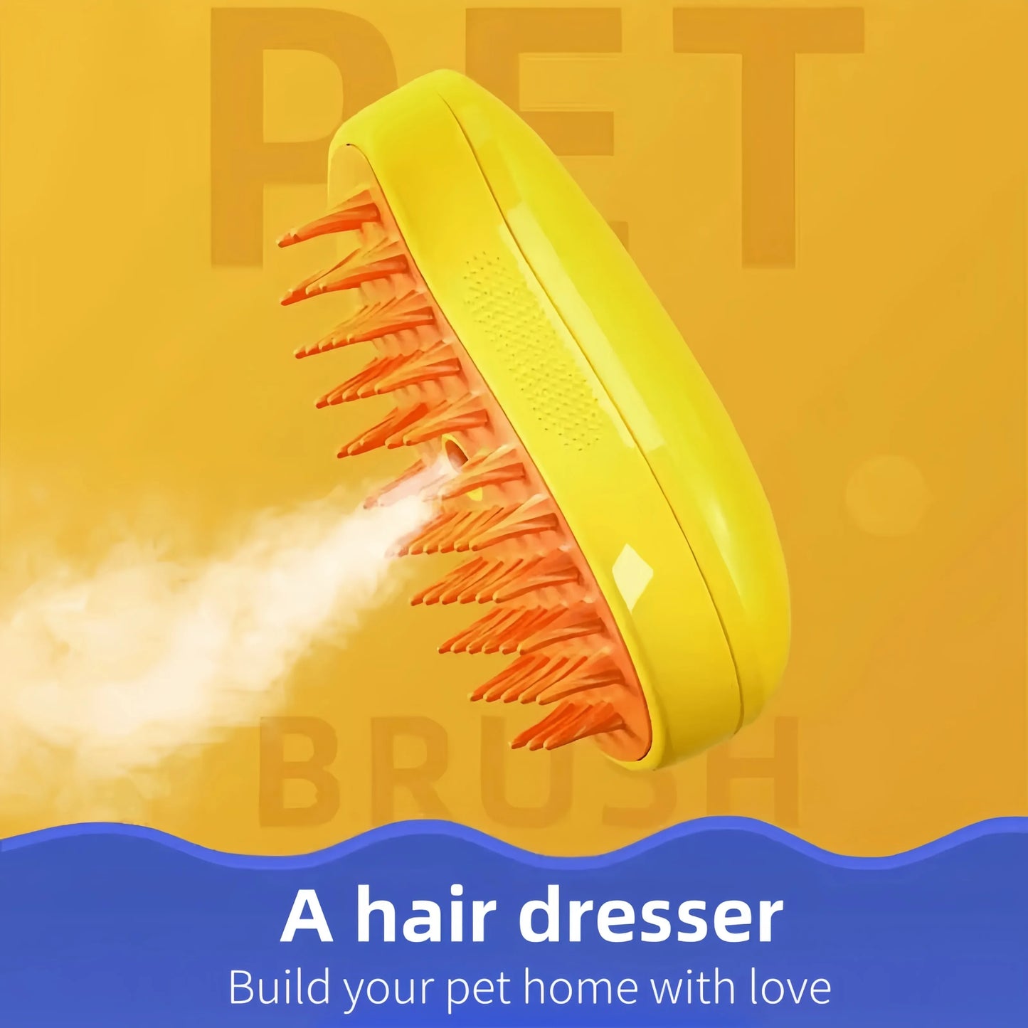 3-in-1 Steam Cat Brush – Grooming, Massage & Hair Removal