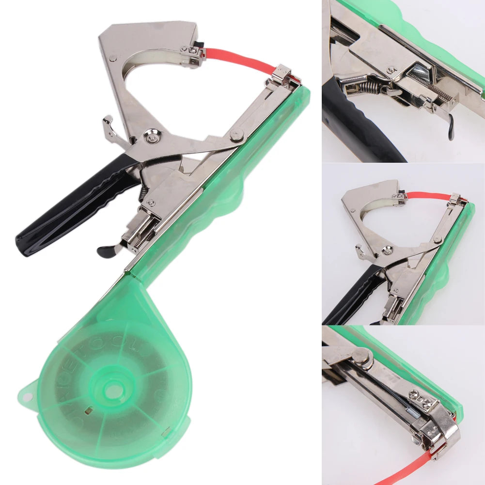 New Gardening High Quality Plant Branch Hand Tying Staples +Tapener +TapesBinding Machine Flower Vegetable Garden tapetool
