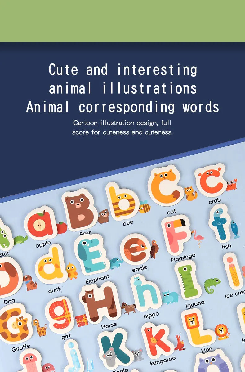 Montessori Quiet Book – Magnetic Letter Spelling & Puzzle Game for Kids