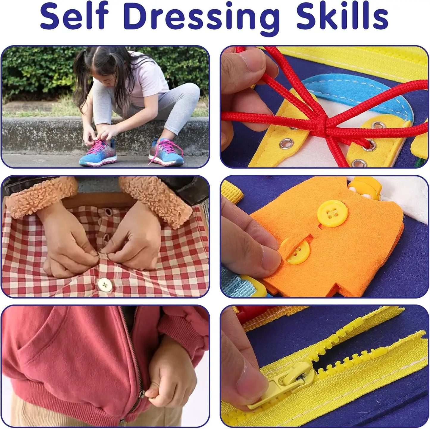 Montessori Busy Board – Early Learning & Motor Skills Toy for Toddlers