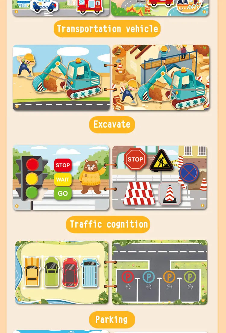 Montessori Busy Book – Early Learning Sticker Activity for Toddlers