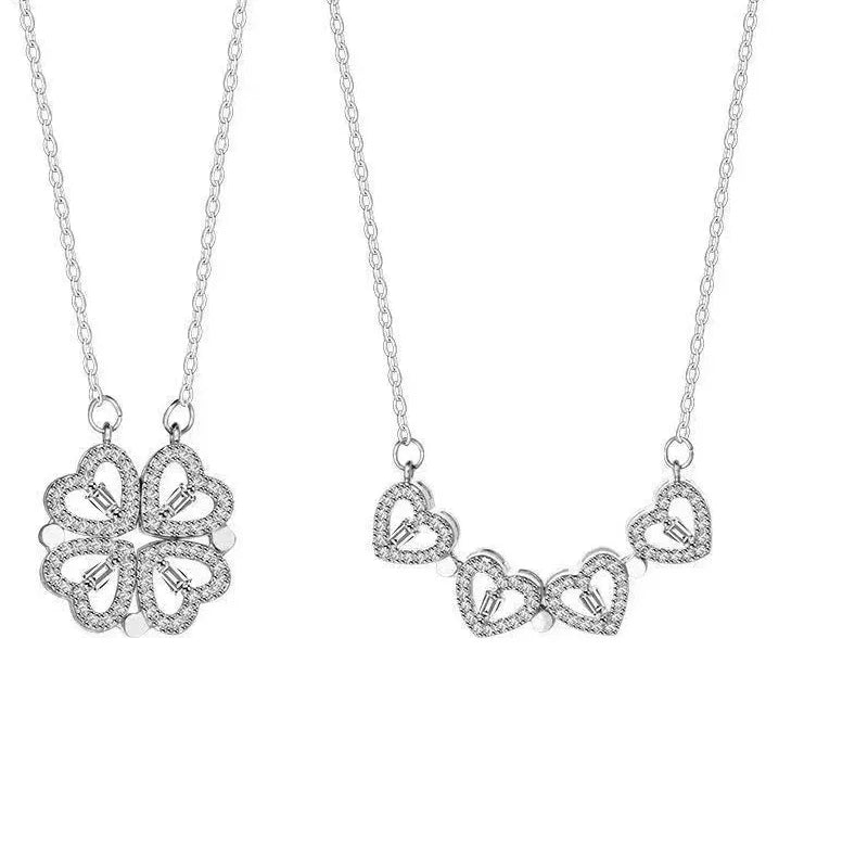 To My Daughter – Four-Leaf Clover Necklace with Eternal Rose Gift Box