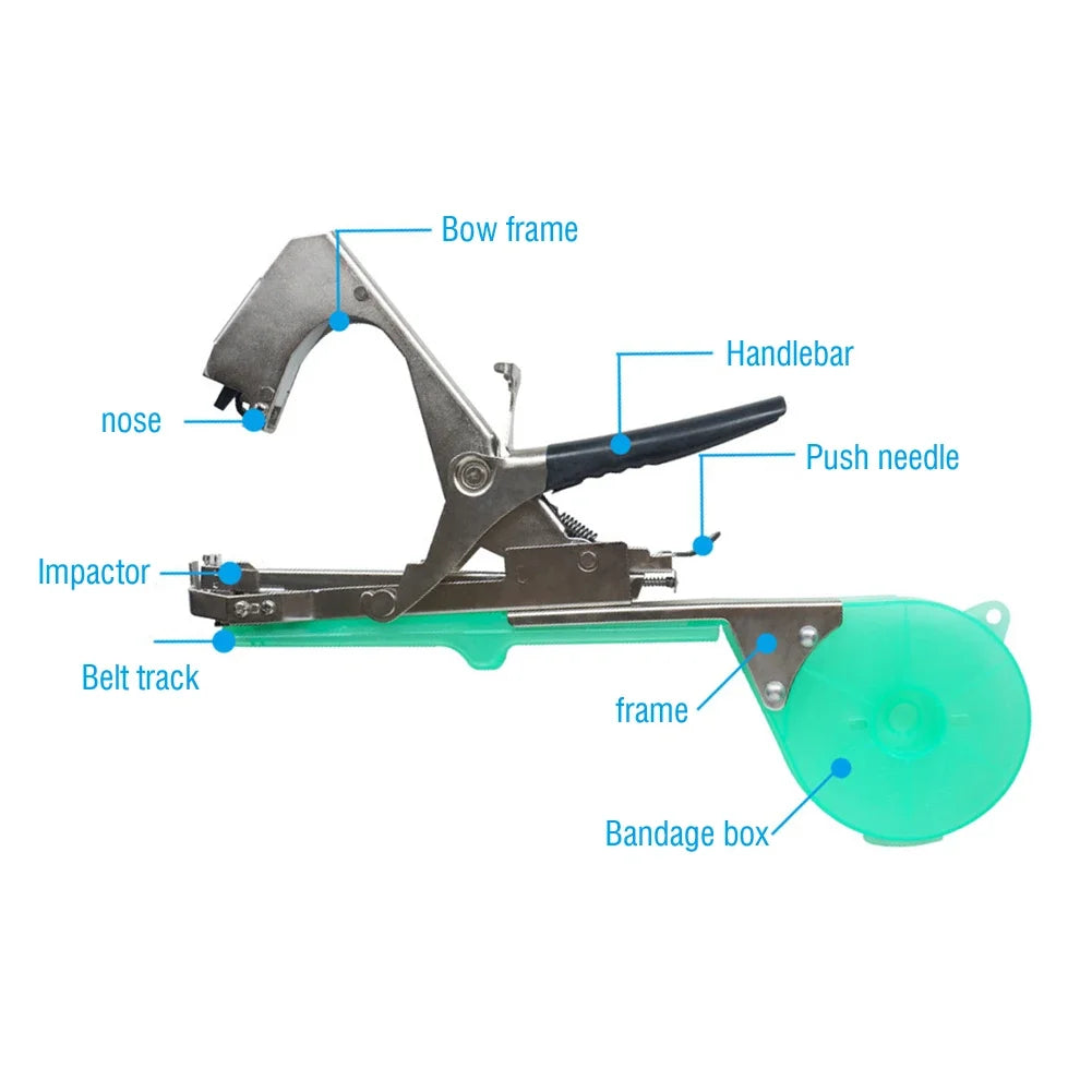 New Gardening High Quality Plant Branch Hand Tying Staples +Tapener +TapesBinding Machine Flower Vegetable Garden tapetool