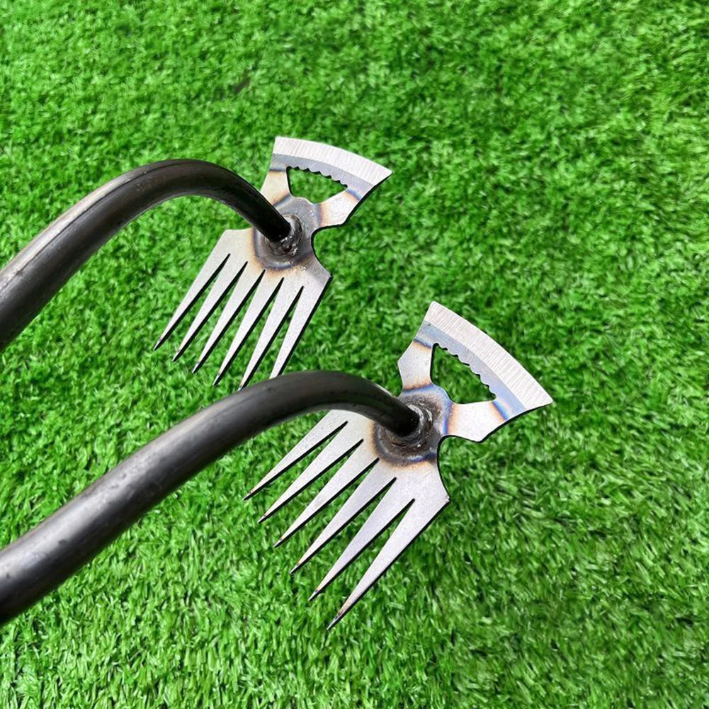 2-in-1 Manganese Steel Hand Weeder Multifunctional Garden Rake Agricultural Weed Puller Shovel Grass Rooting Soil Loosening Tool