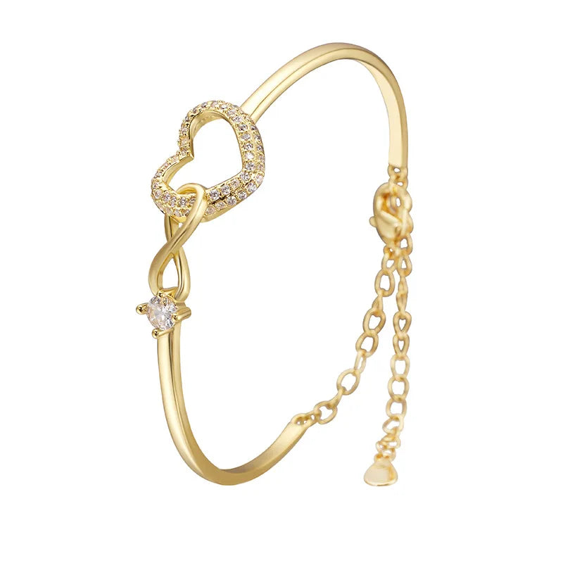 To My Daughter – Infinity Heart Bracelet with Gift Box
