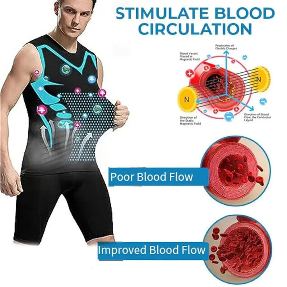 Ionic Shaping Vest Men Sport Vests Breathable Slim Sleeveless Fitness Top Compression Layer Tighten And Strengthen Chest Muscles