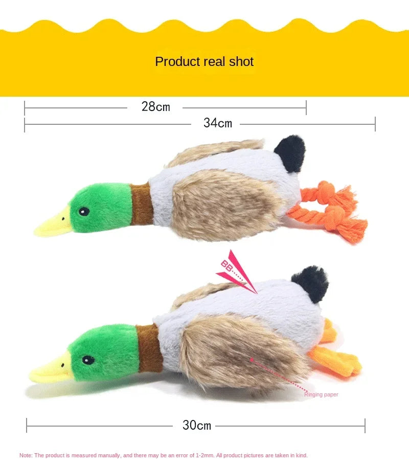 Squeaky Plush Duck Toy for Dogs