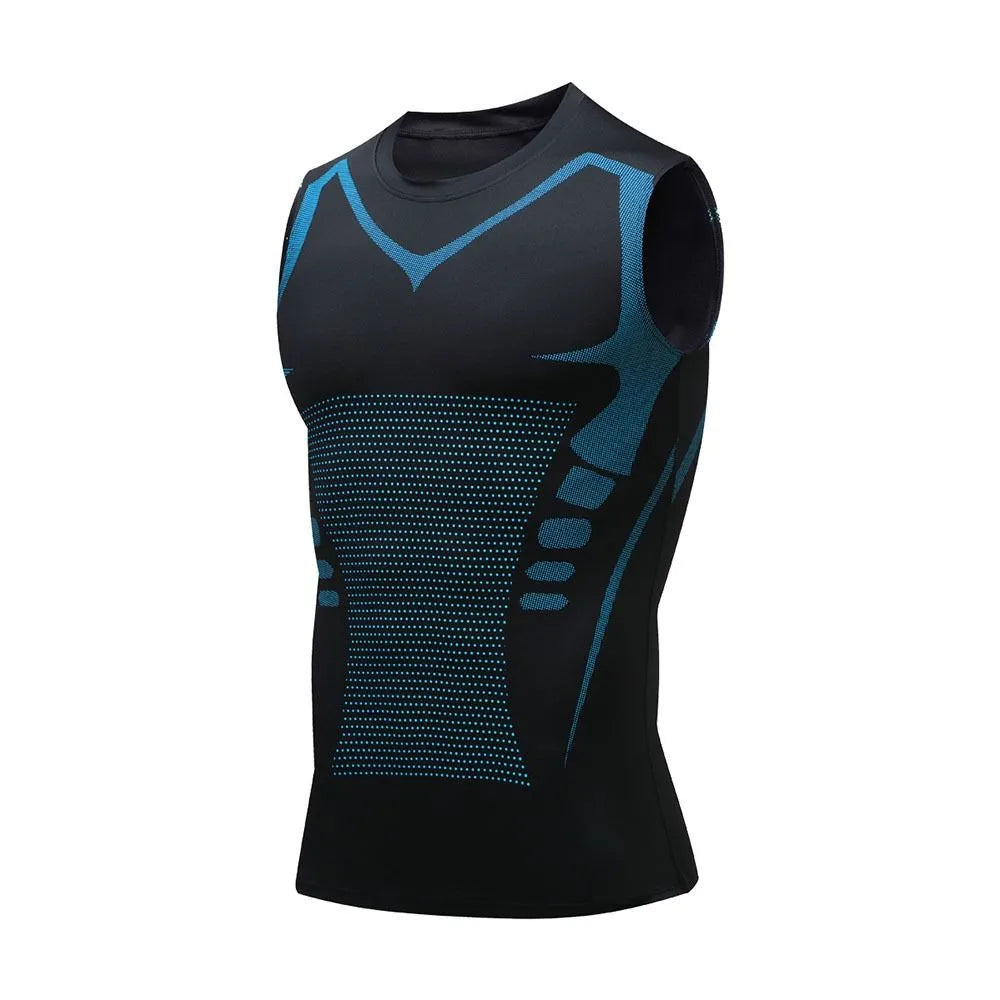 Ionic Shaping Vest Men Sport Vests Breathable Slim Sleeveless Fitness Top Compression Layer Tighten And Strengthen Chest Muscles