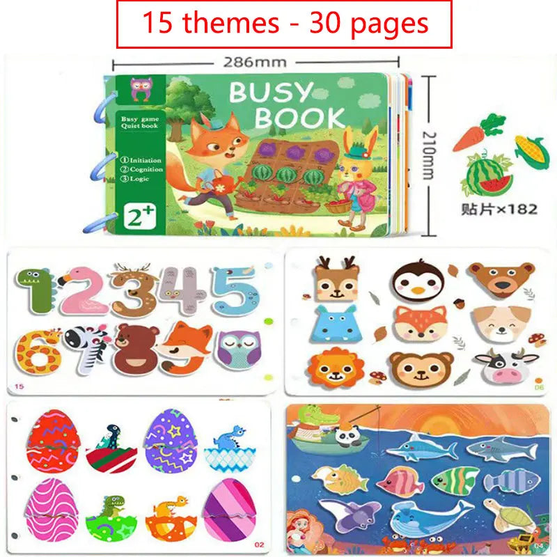 Montessori Quiet Book – My First Busy Book for Kids Ages 3–6