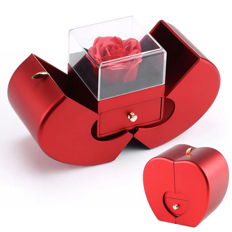 To My Daughter – Four-Leaf Clover Necklace with Eternal Rose Gift Box