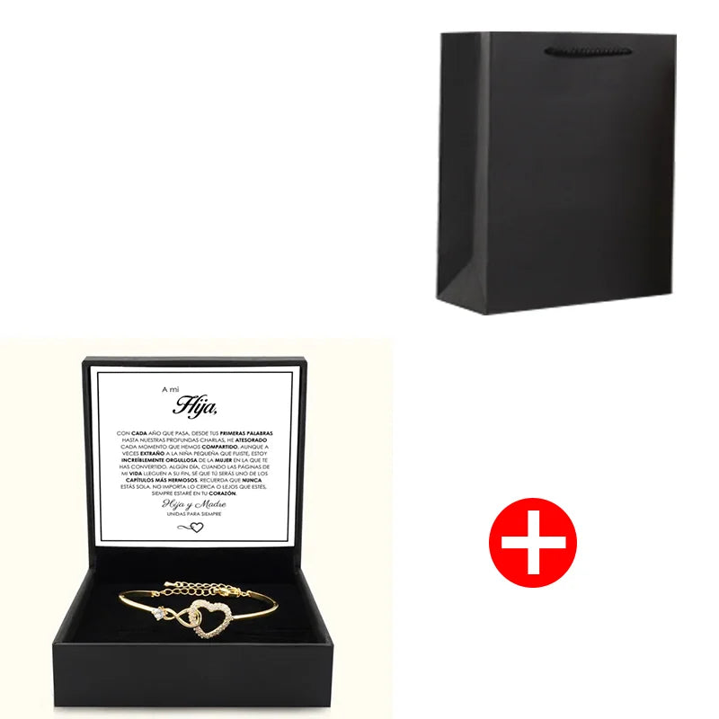 To My Daughter – Infinity Heart Bracelet with Gift Box