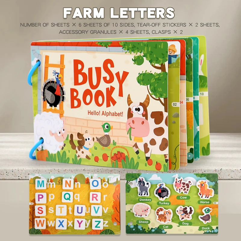 Montessori Quiet Book – My First Learning & Matching Game for Babies
