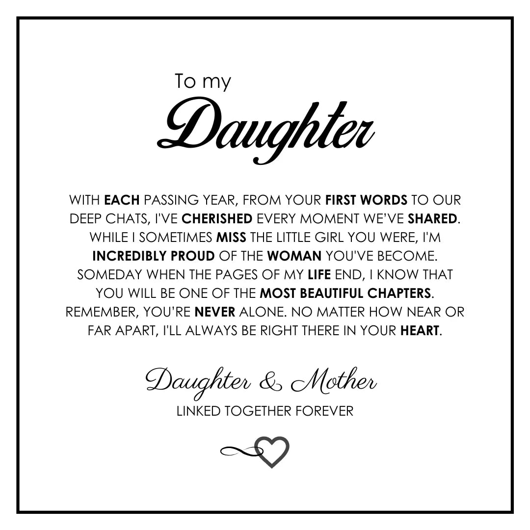 To My Daughter 2025 – Infinity Heart Bracelet