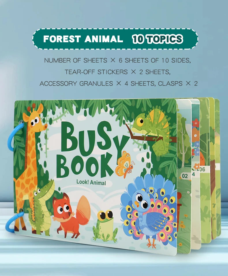 Montessori Quiet Book – My First Learning & Matching Game for Babies