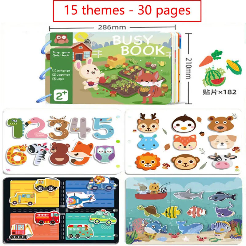 Montessori Quiet Book – My First Busy Book for Kids Ages 3–6