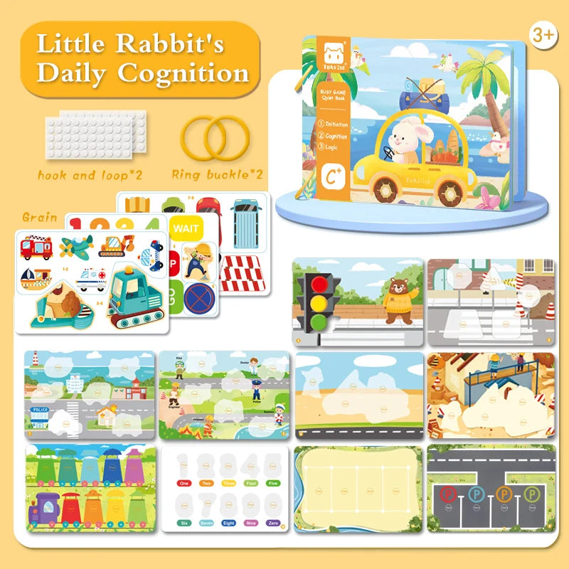 Montessori Busy Book – Early Learning Sticker Activity for Toddlers