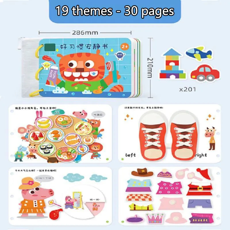 Montessori Quiet Book – My First Busy Book for Kids Ages 3–6