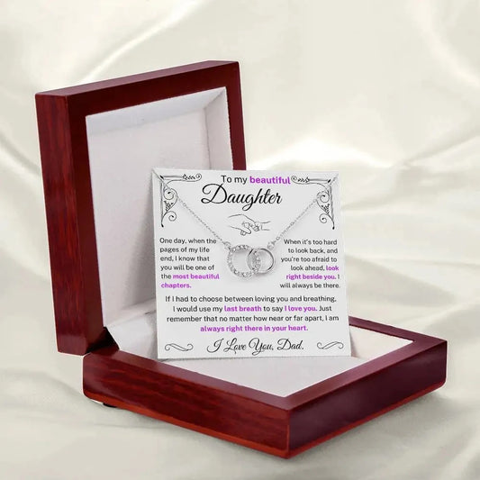 To My Beautiful Daughter – Lucky Clover Necklace with Gift Box