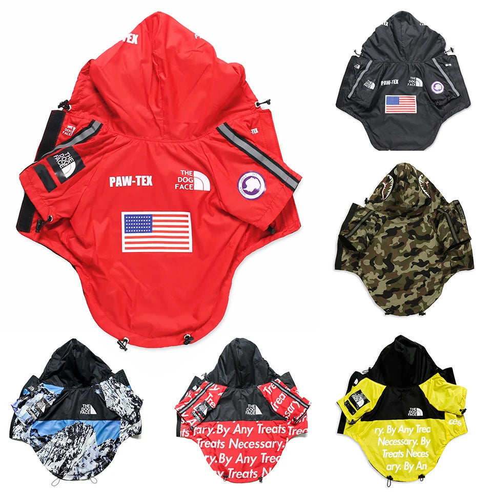 Dog Raincoat Hoodie – Windproof Jacket for Small Breeds