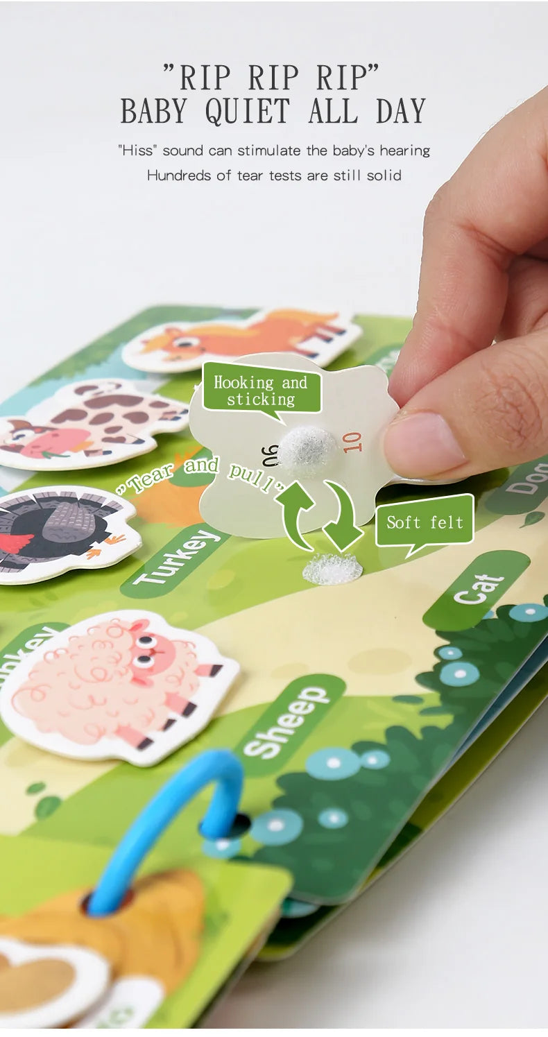Montessori Quiet Book – My First Learning & Matching Game for Babies