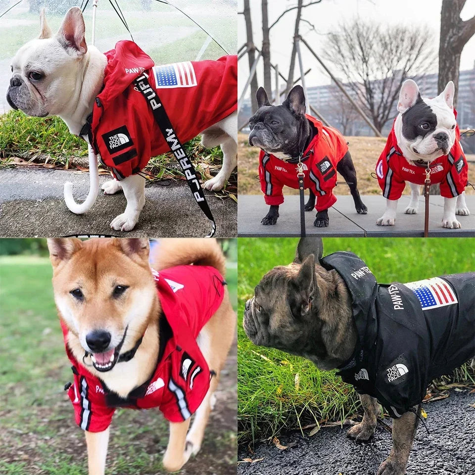 Dog Raincoat Hoodie – Windproof Jacket for Small Breeds