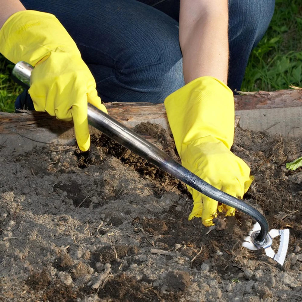 2-in-1 Manganese Steel Hand Weeder Multifunctional Garden Rake Agricultural Weed Puller Shovel Grass Rooting Soil Loosening Tool