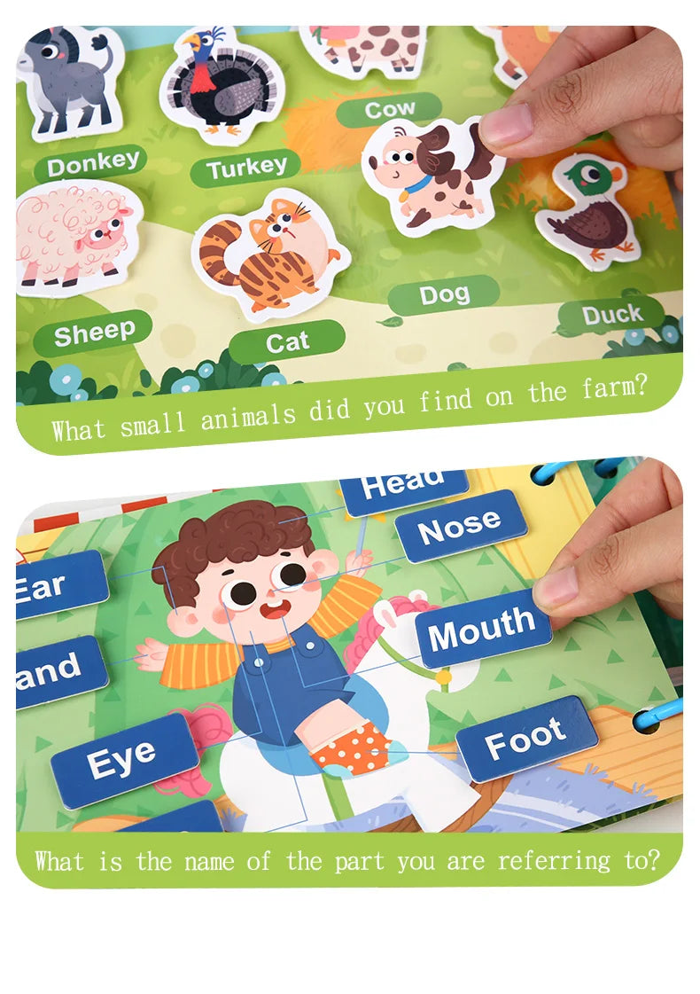 Montessori Quiet Book – My First Learning & Matching Game for Babies