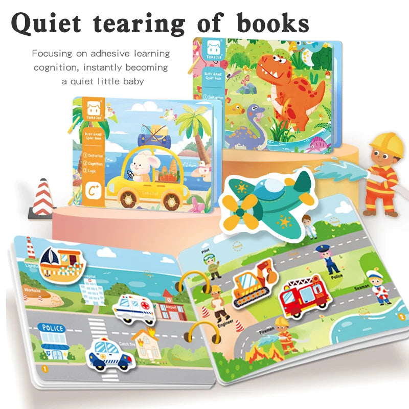 Montessori Busy Book – Early Learning Sticker Activity for Toddlers