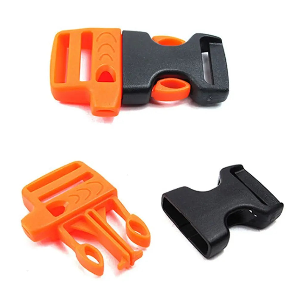 5PCS 20mm Side Release Buckle Curved Emergency Survival Whistle Buckle 550 Paracord Bracelet Strap Buckles Backpack Parts Tool